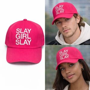 🩷 NWT! Unisex Embroidered Slay Girl Slay Pink Hat